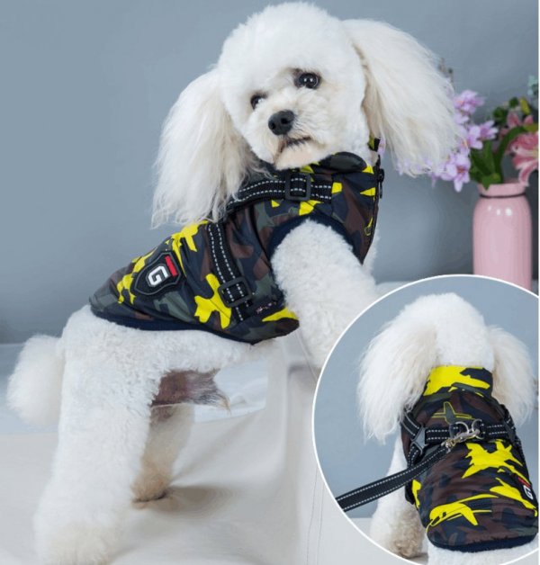 Winter Warm Dog Waterpoof Camouflage jackets